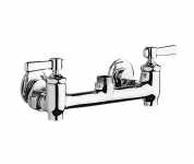 Chicago Faucets 640-LES369YAB Sink Faucet, 8'' Wall W/ Stops